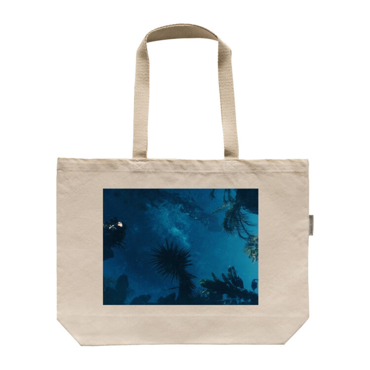 winter in southern california, organic canvas tote